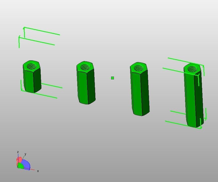 M7 Hexagonal Stud Connector 3D print model_17