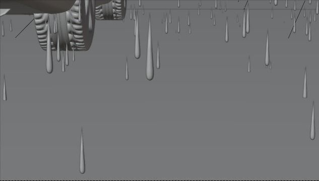 Animation road and rain 3D model_1