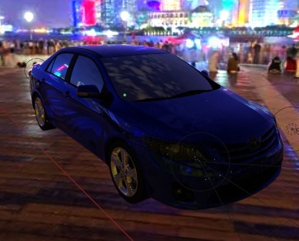 Animation road and rain 3D model_11