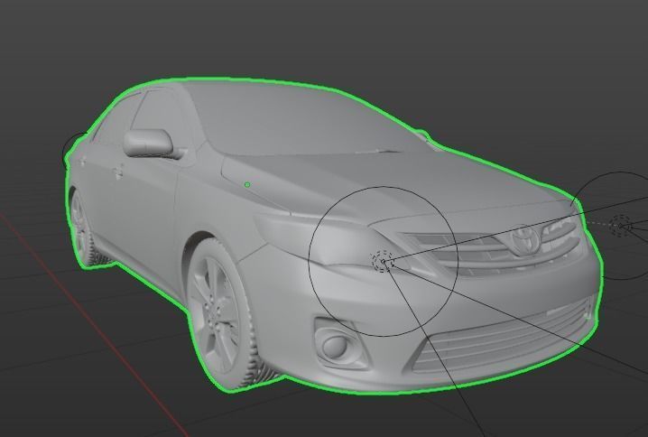 Animation road and rain 3D model_6