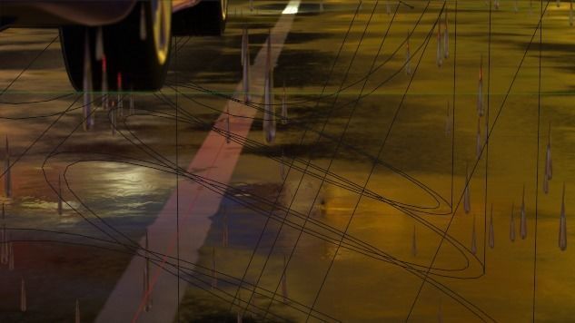 Animation road and rain 3D model_2