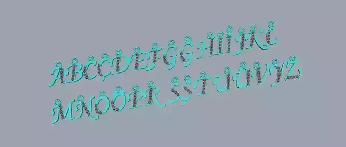 alphabet necklace earrings