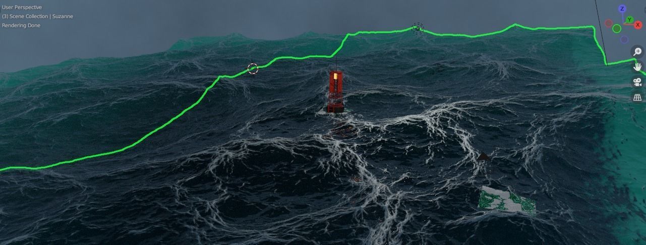 Ocean lighthouse in Free 3D model_6