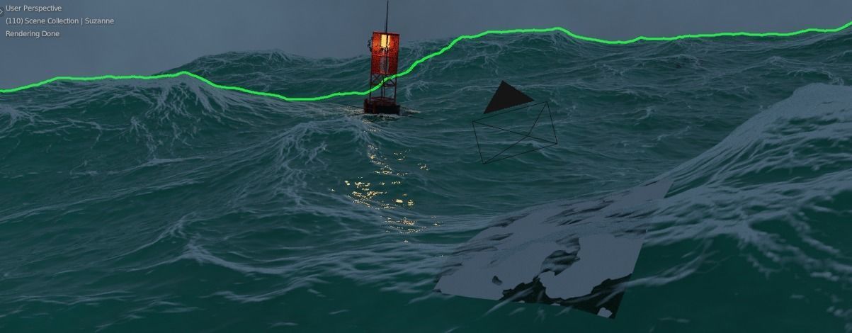 Ocean lighthouse in Free 3D model_7