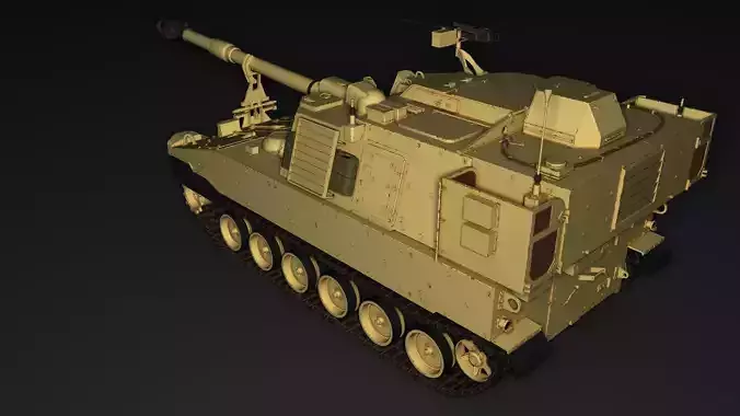 Paladin military tank Free 3D model