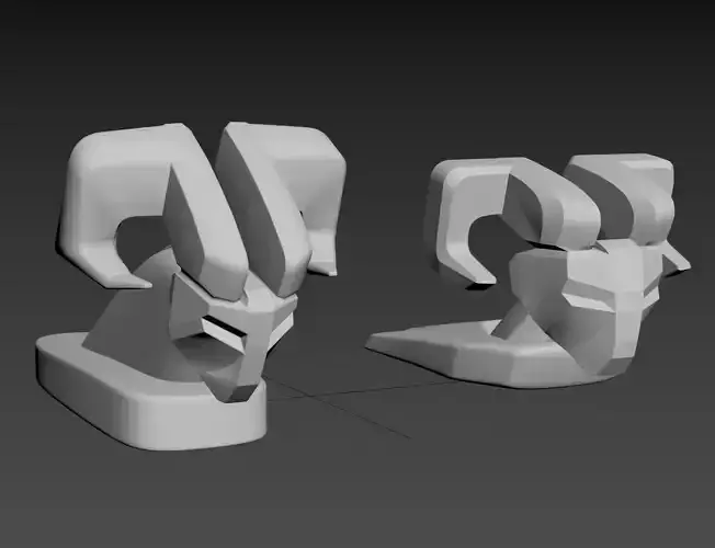 Ram Traveller Hood Ornament 3D Model