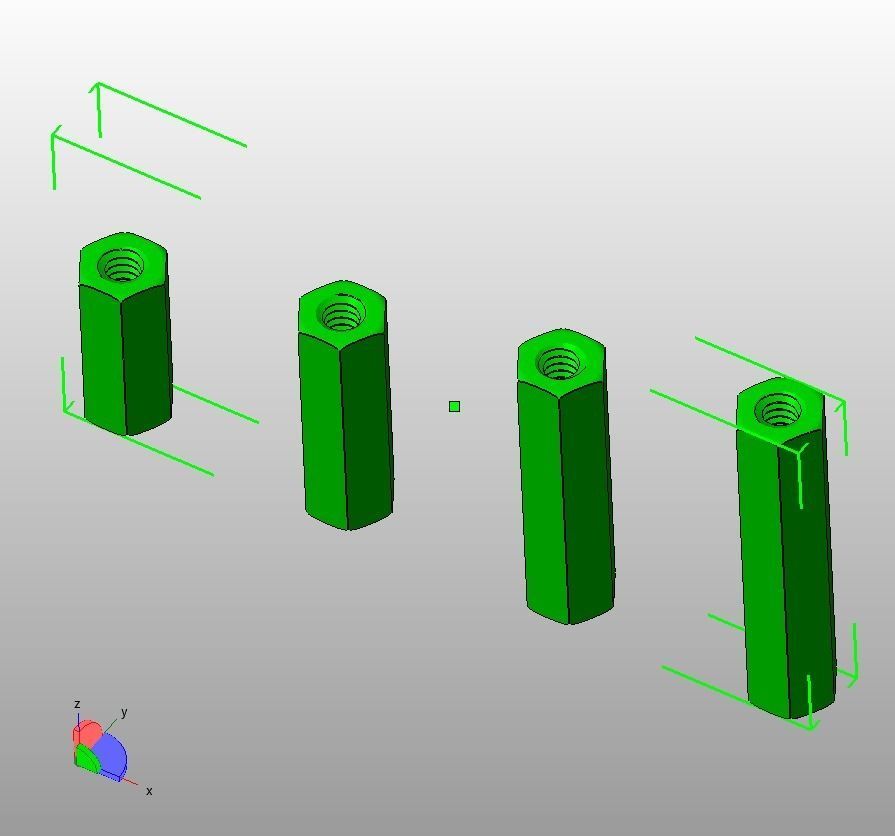 M8 Hexagonal Stud Connector 3D print model_16
