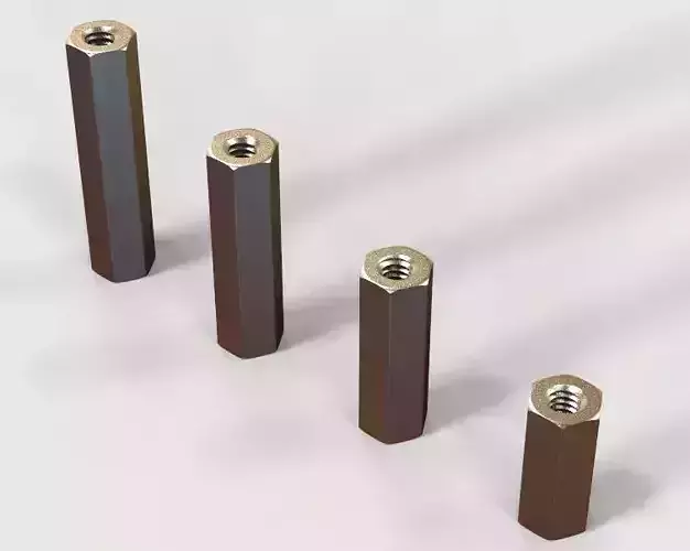 M8 Hexagonal Stud Connector 3D print model