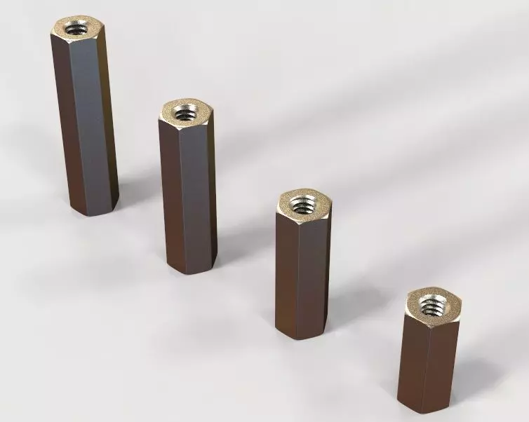 M8 Hexagonal Stud Connector 3D print model_0