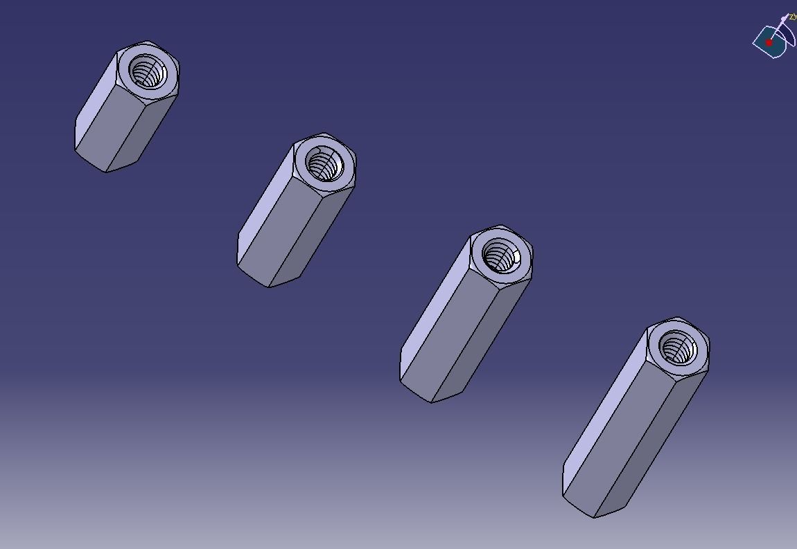 M8 Hexagonal Stud Connector 3D print model_21