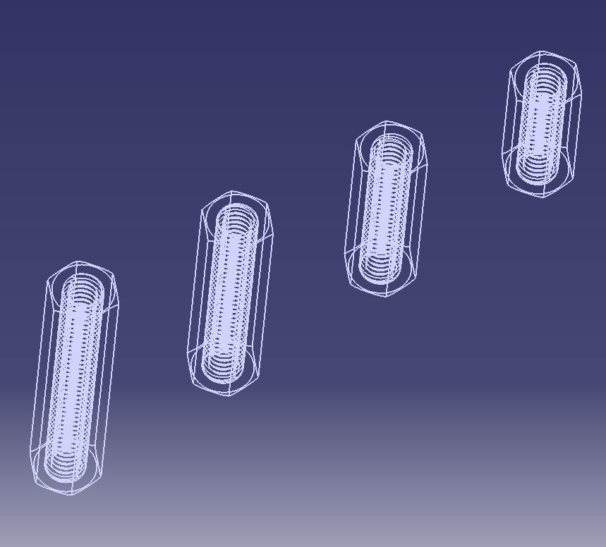 M8 Hexagonal Stud Connector 3D print model_20
