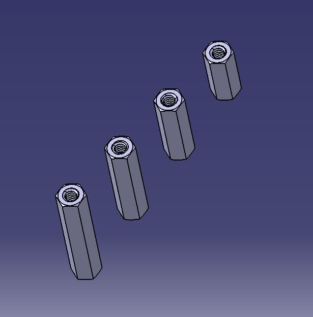 M8 Hexagonal Stud Connector 3D print model_6