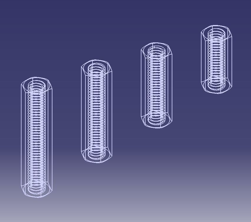 M8 Hexagonal Stud Connector 3D print model_18