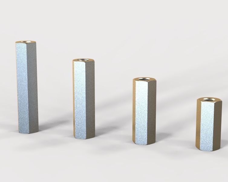 M8 Hexagonal Stud Connector 3D print model_28