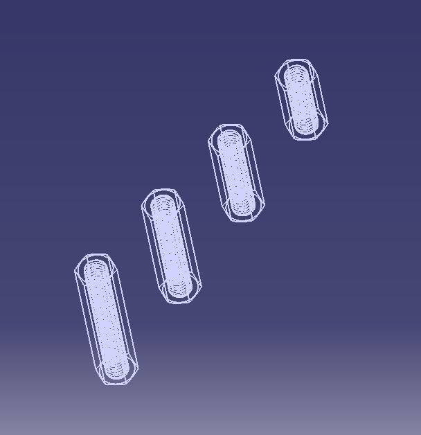M8 Hexagonal Stud Connector 3D print model_7