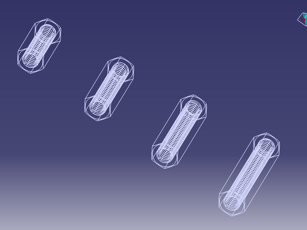 M8 Hexagonal Stud Connector 3D print model_22