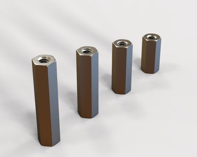 M8 Hexagonal Stud Connector 3D print model_1