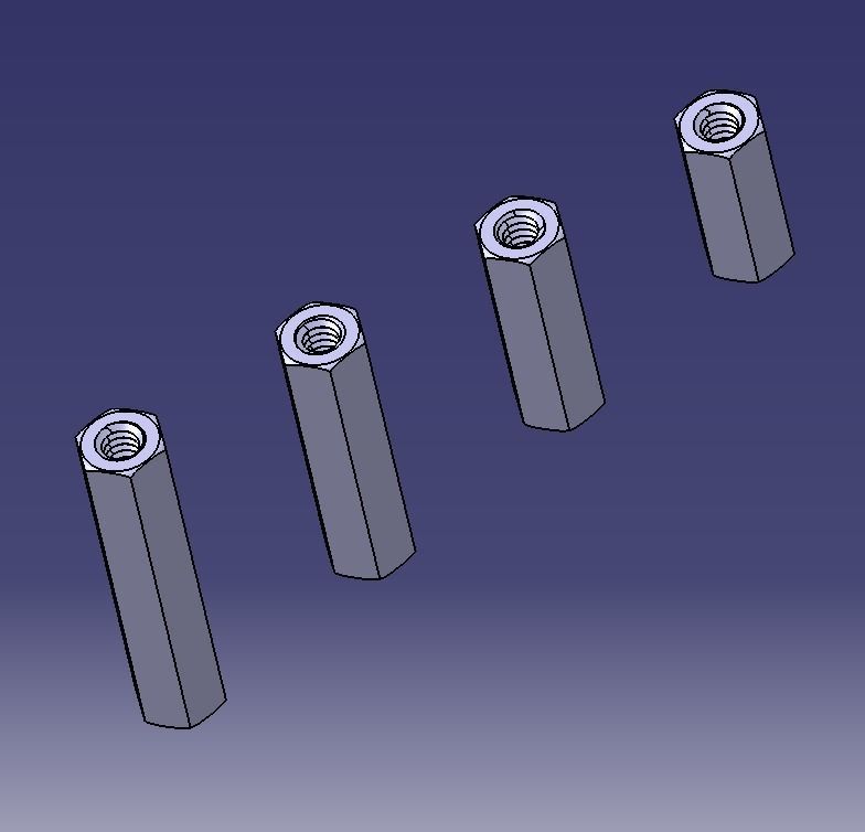 M8 Hexagonal Stud Connector 3D print model_8