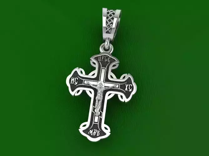 cross christian pendant in sterling silver