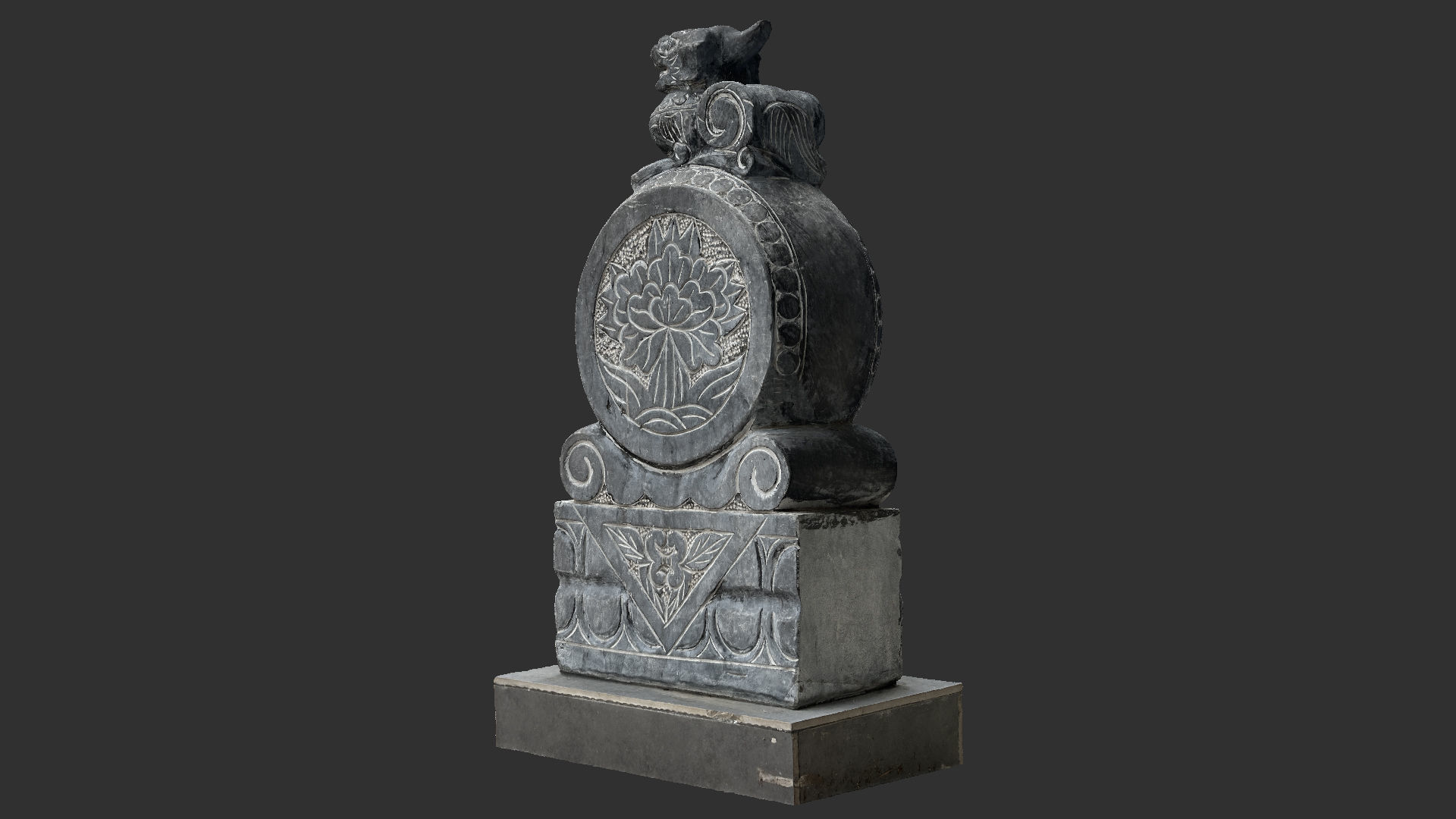 3D scan Chinese Stone Sculpture 3D model_7