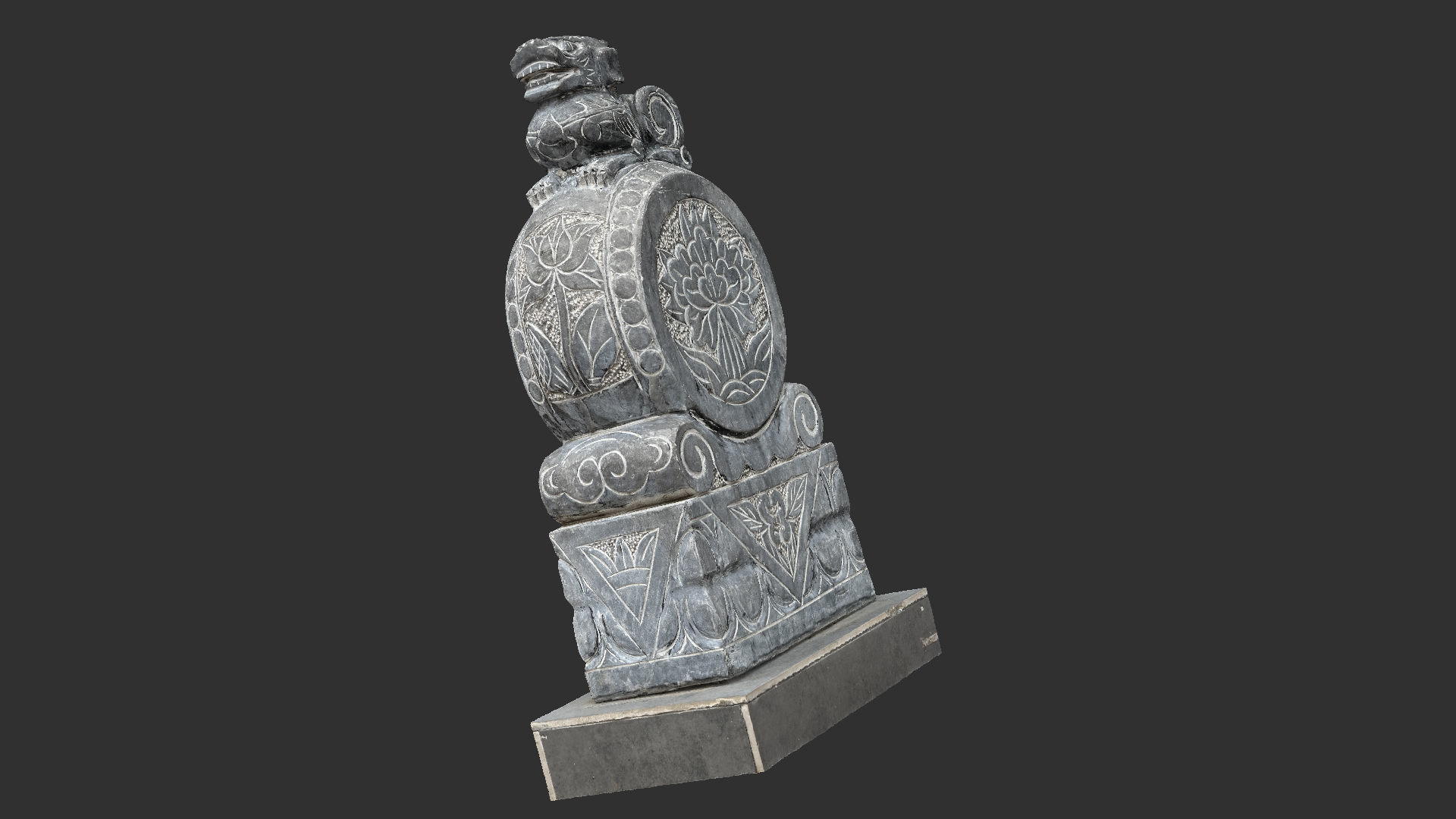 3D scan Chinese Stone Sculpture 3D model_8