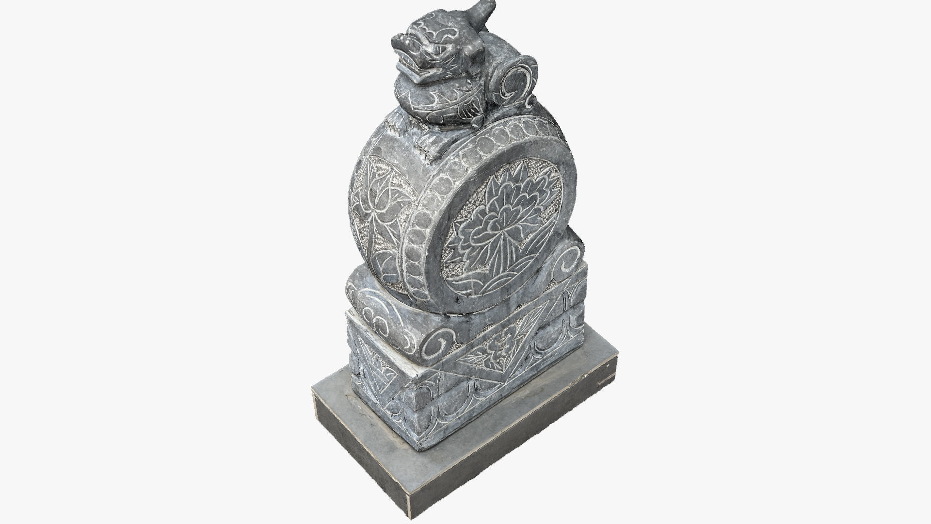 3D scan Chinese Stone Sculpture 3D model_3