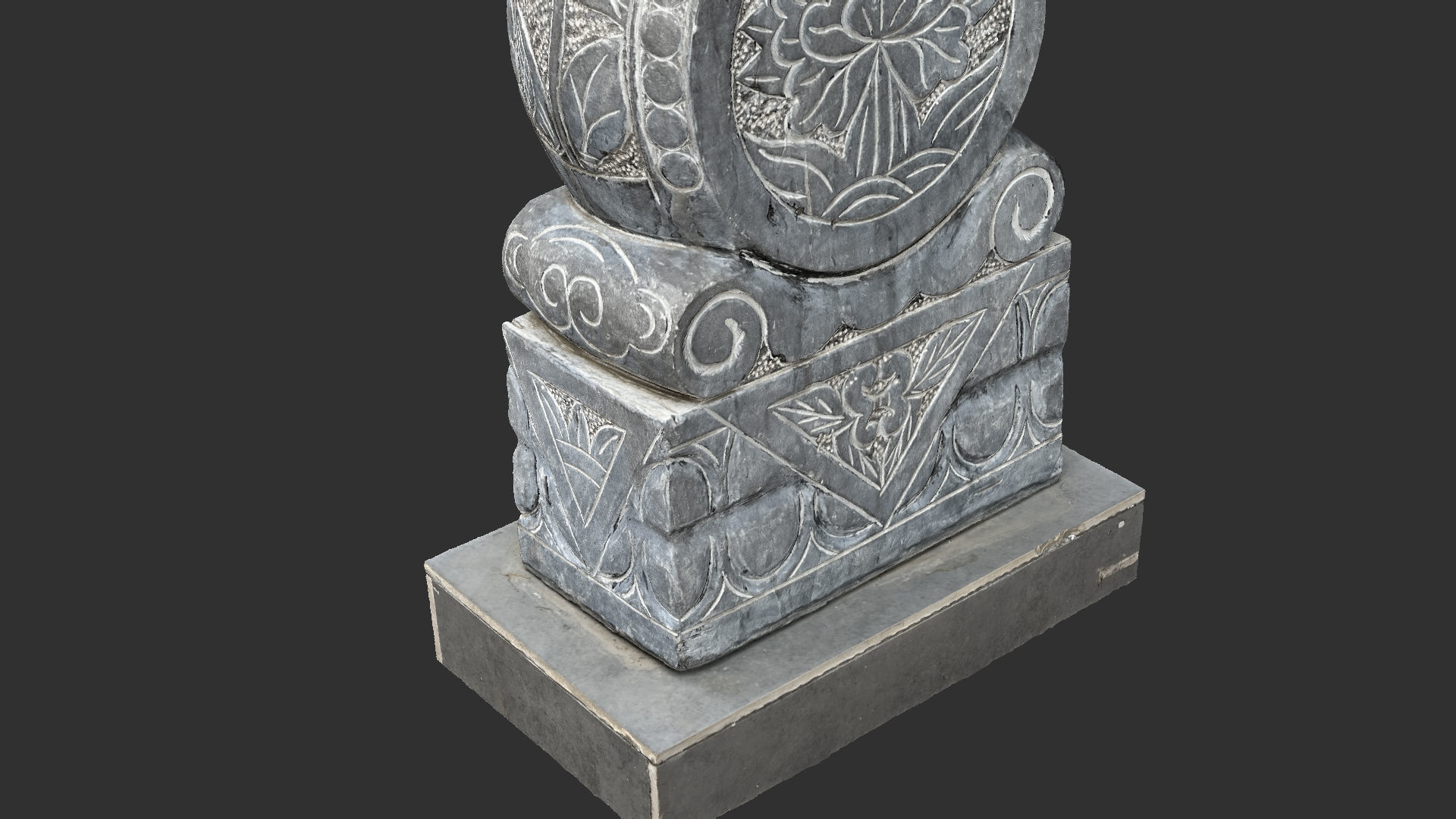 3D scan Chinese Stone Sculpture 3D model_11