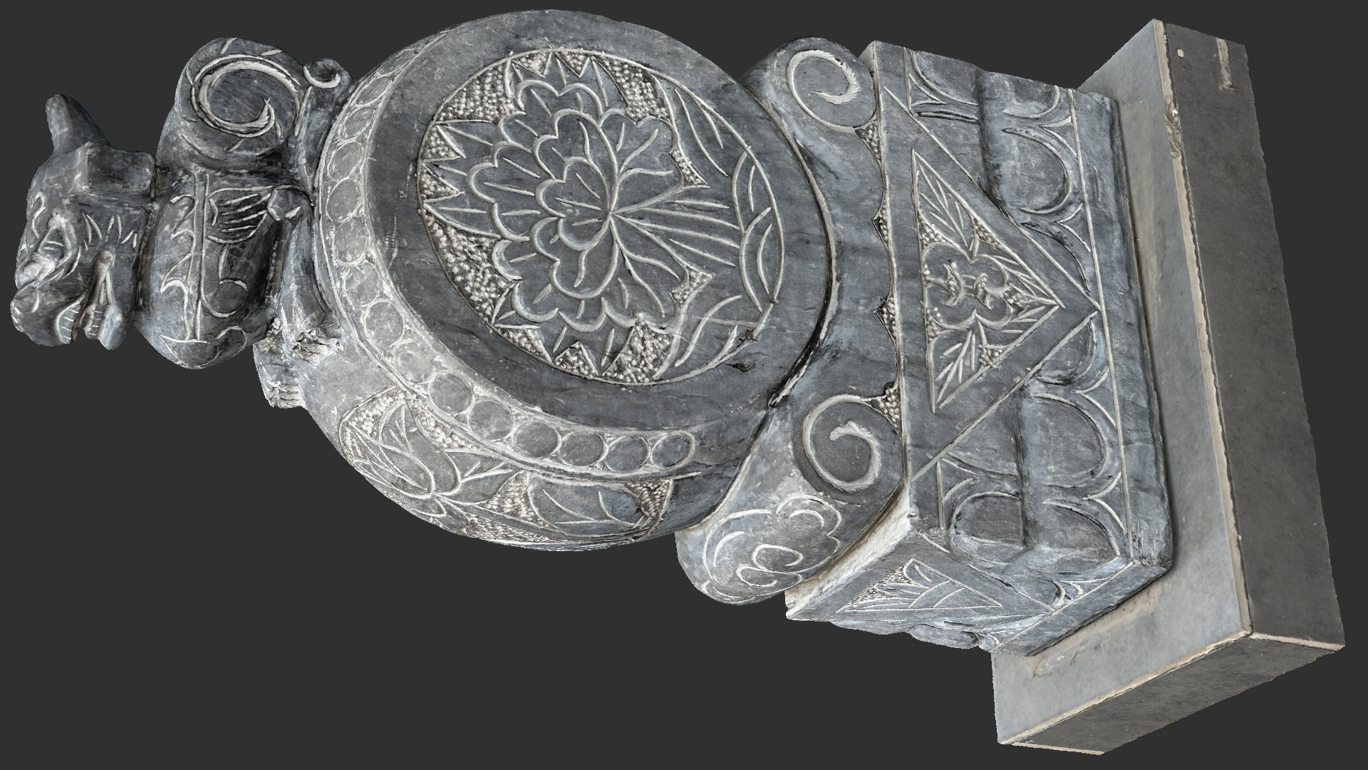 3D scan Chinese Stone Sculpture 3D model_13