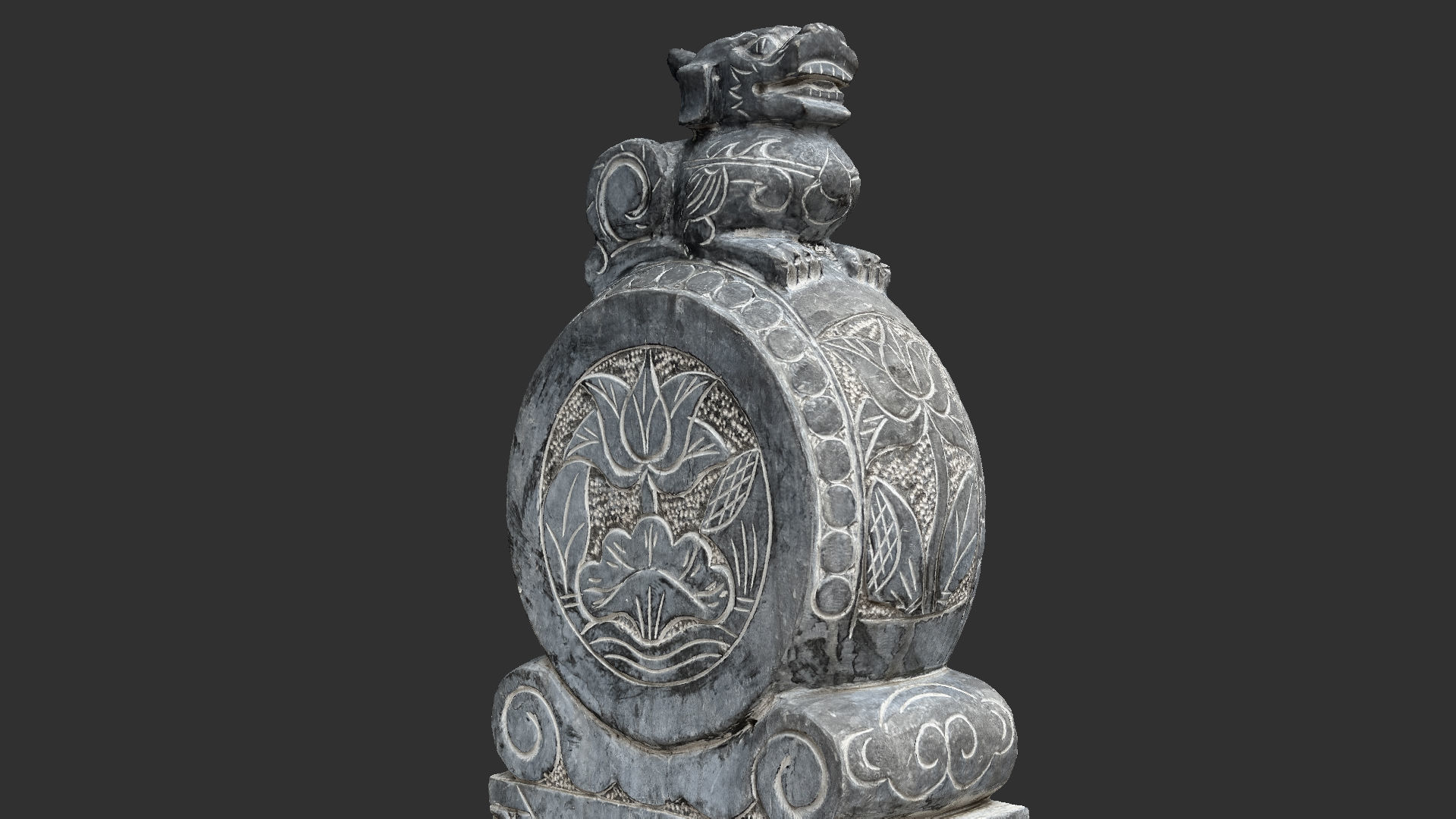 3D scan Chinese Stone Sculpture 3D model_5