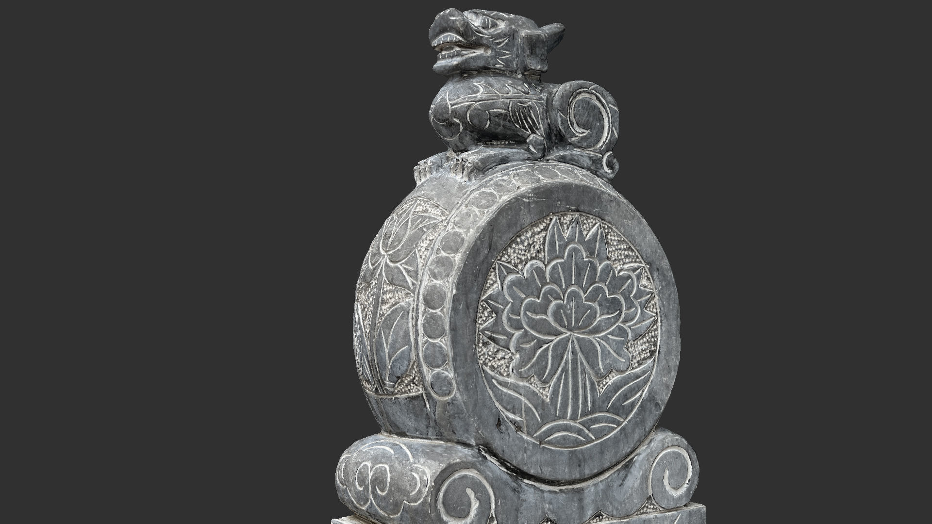 3D scan Chinese Stone Sculpture 3D model_6