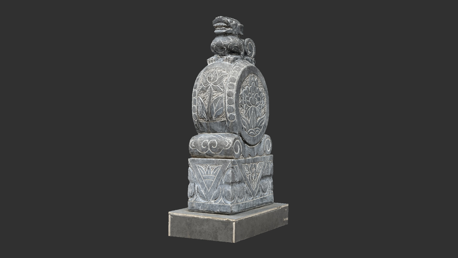 3D scan Chinese Stone Sculpture 3D model_1