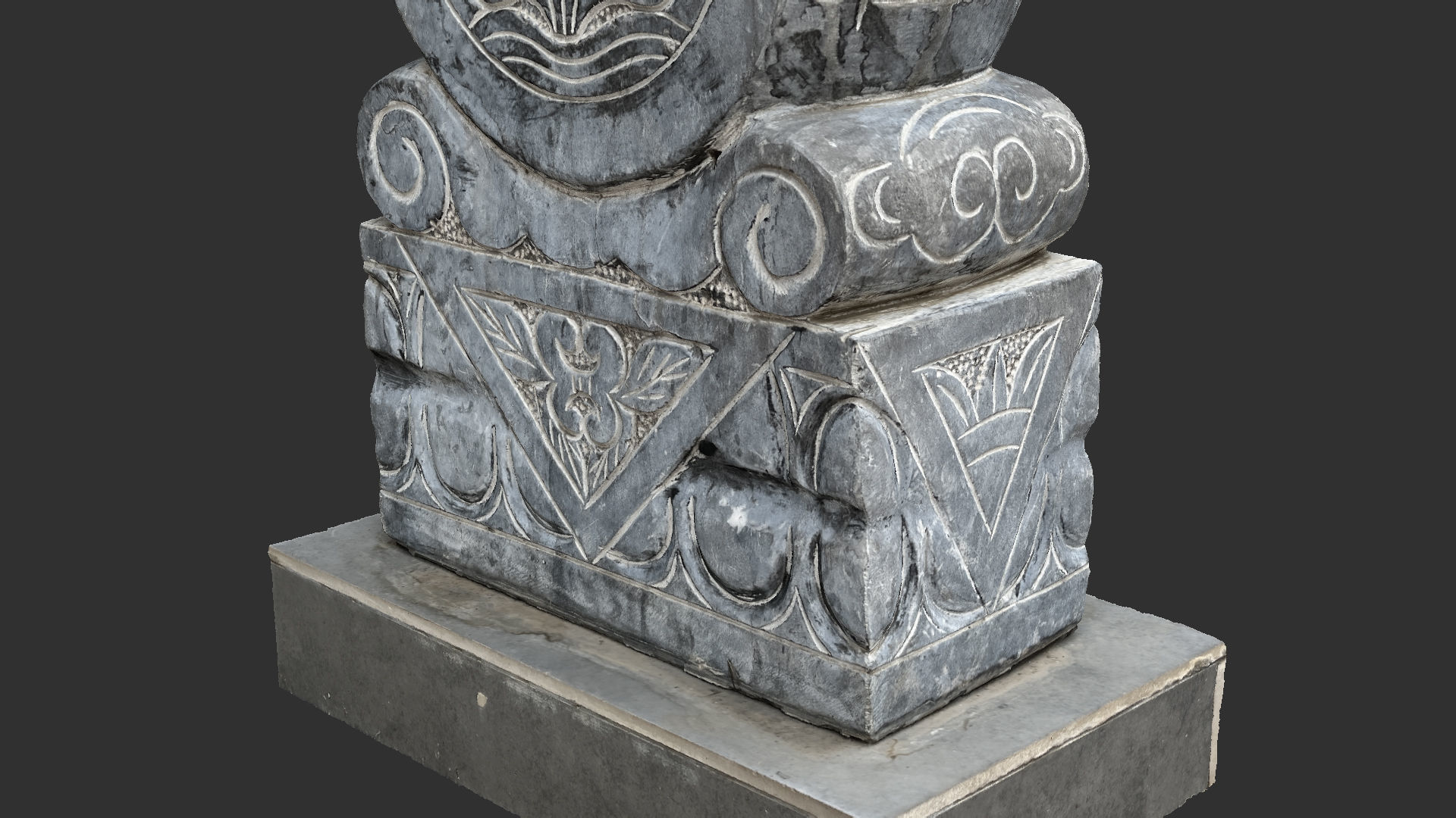 3D scan Chinese Stone Sculpture 3D model_9