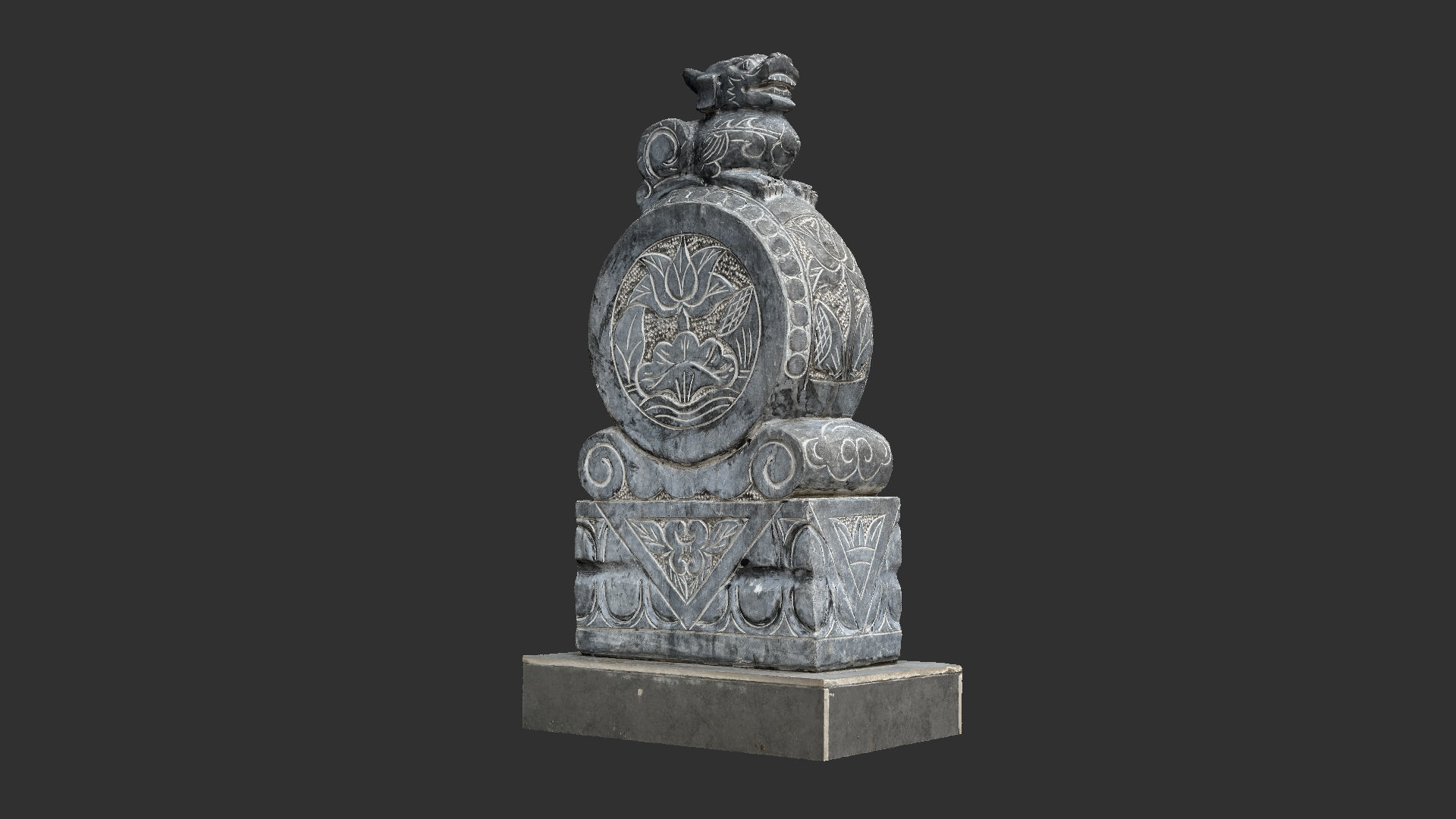 3D scan Chinese Stone Sculpture 3D model_2