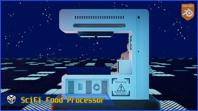 SciFi Cooking Station - Food Processor Game Ready 3D Model Low-poly 3D model 4