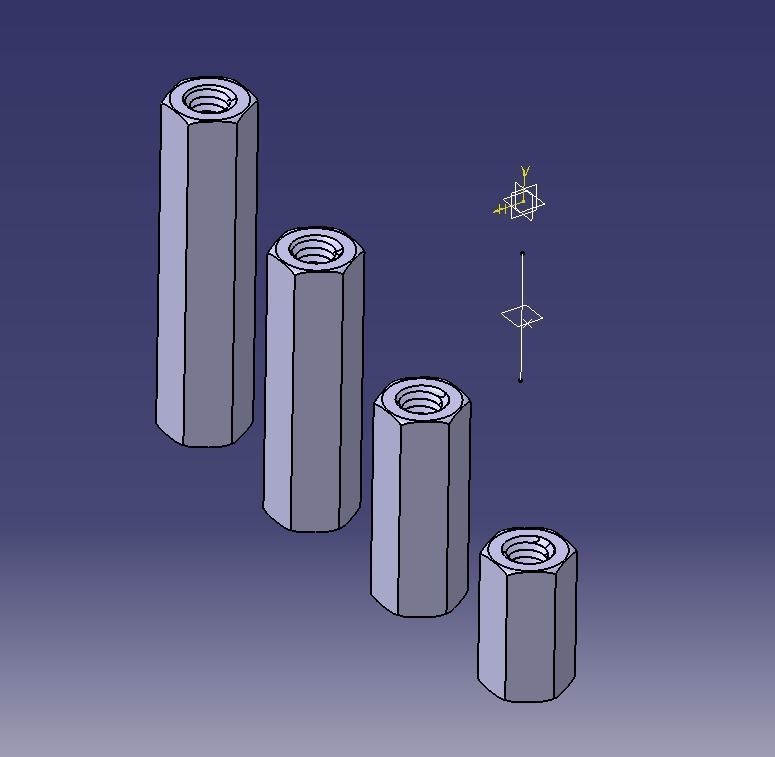 M14 Hexagonal Stud Connector 3D print model_4