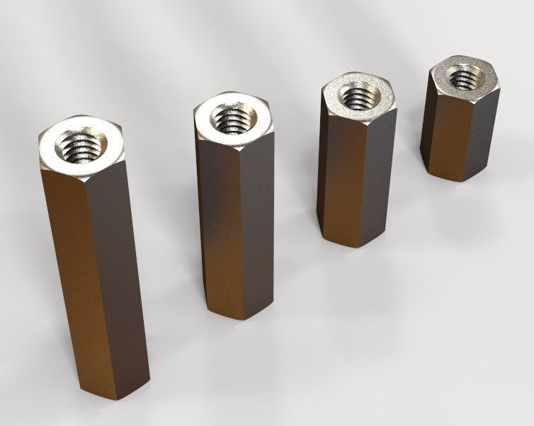 M14 Hexagonal Stud Connector 3D print model_25