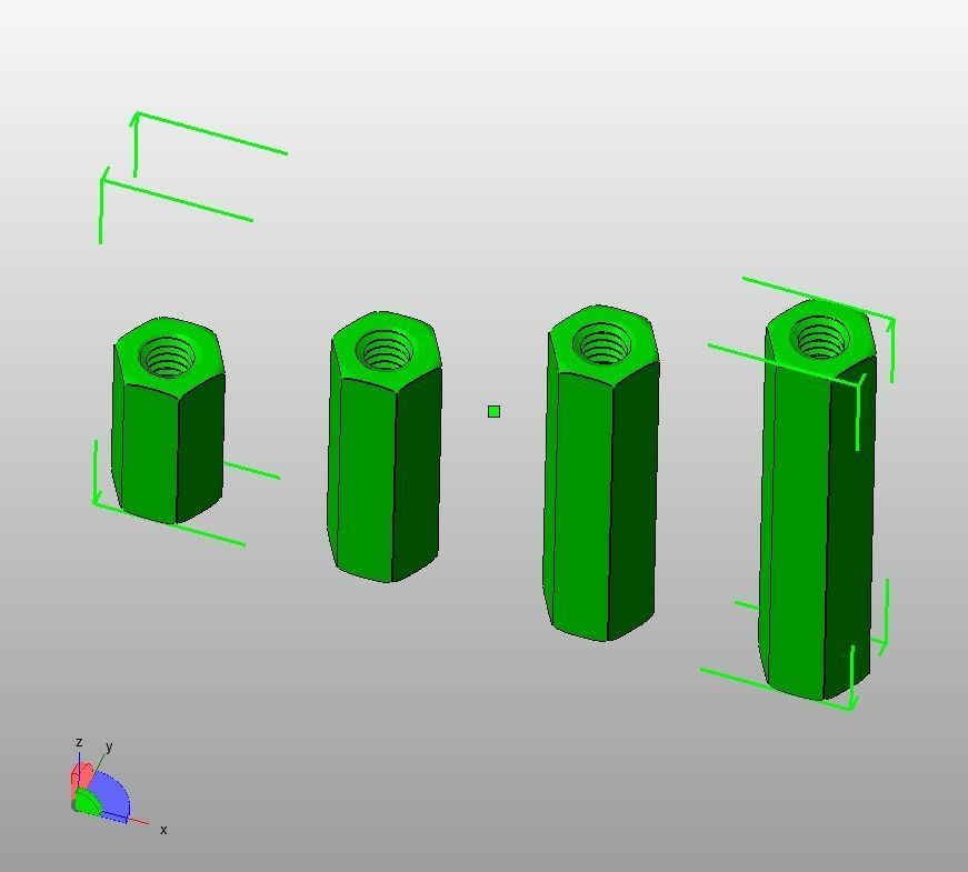 M14 Hexagonal Stud Connector 3D print model_16