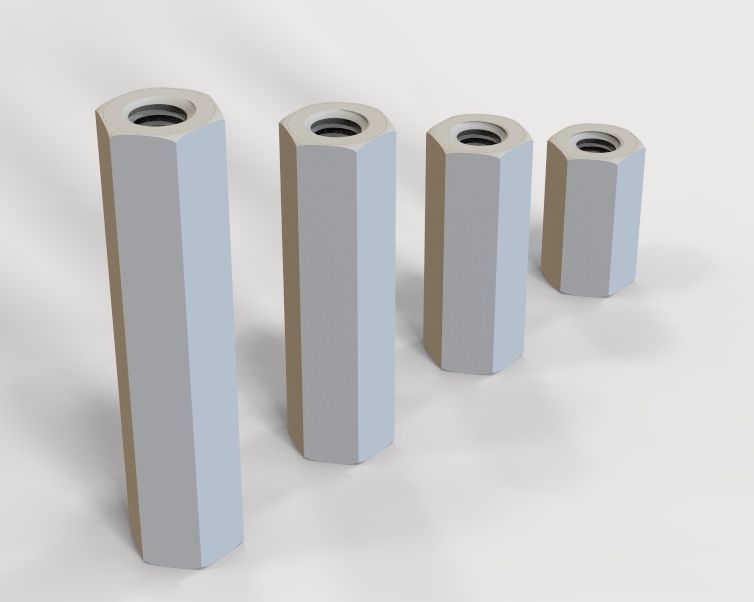 M14 Hexagonal Stud Connector 3D print model_24