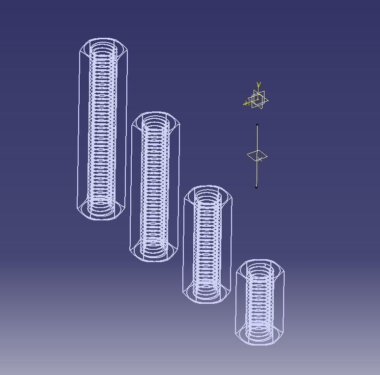 M14 Hexagonal Stud Connector 3D print model_5