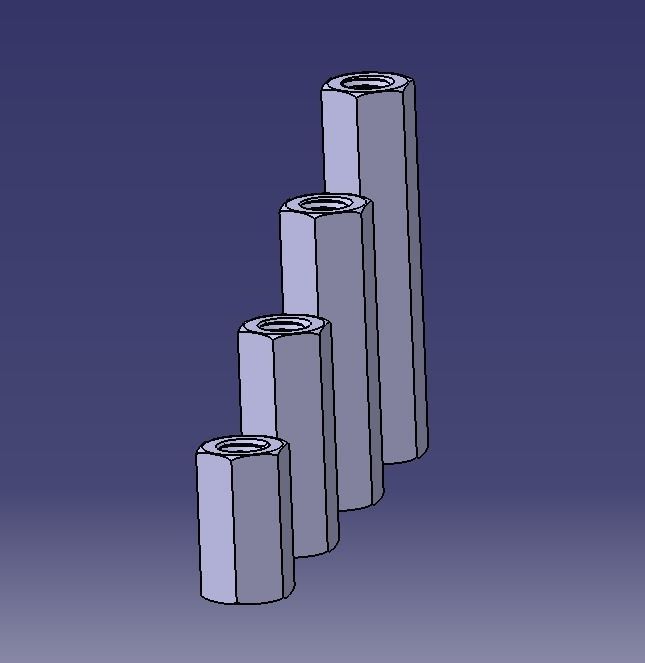 M14 Hexagonal Stud Connector 3D print model_6
