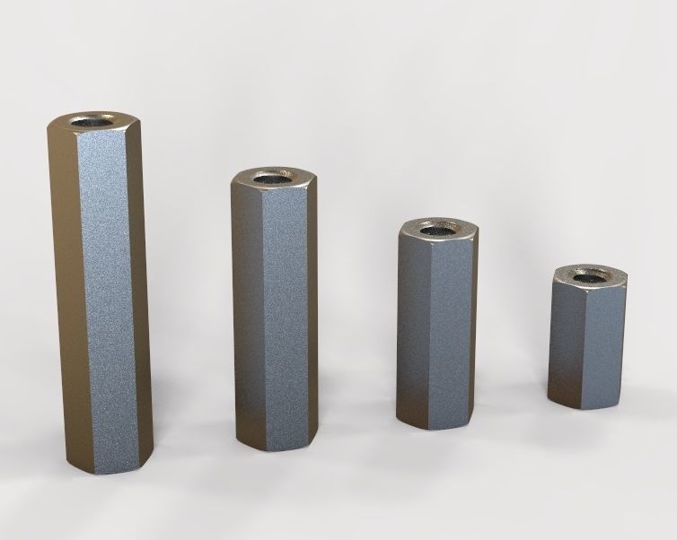 M14 Hexagonal Stud Connector 3D print model_26