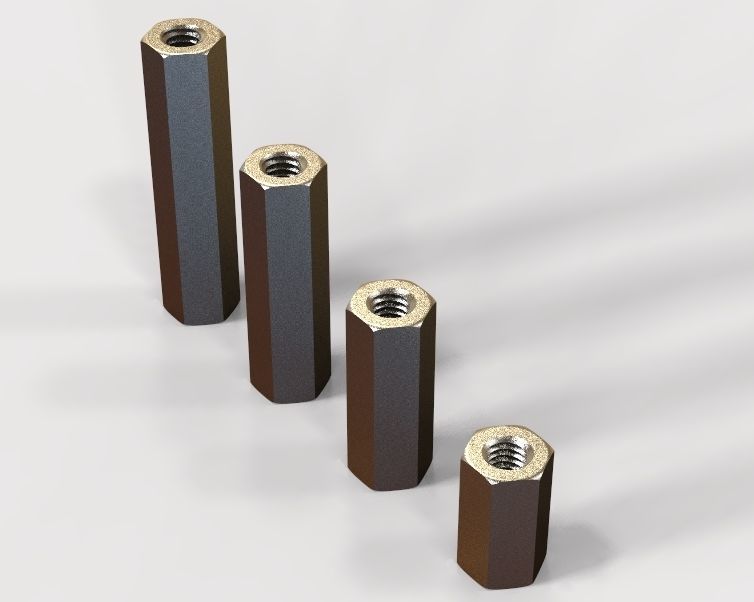 M14 Hexagonal Stud Connector 3D print model_28