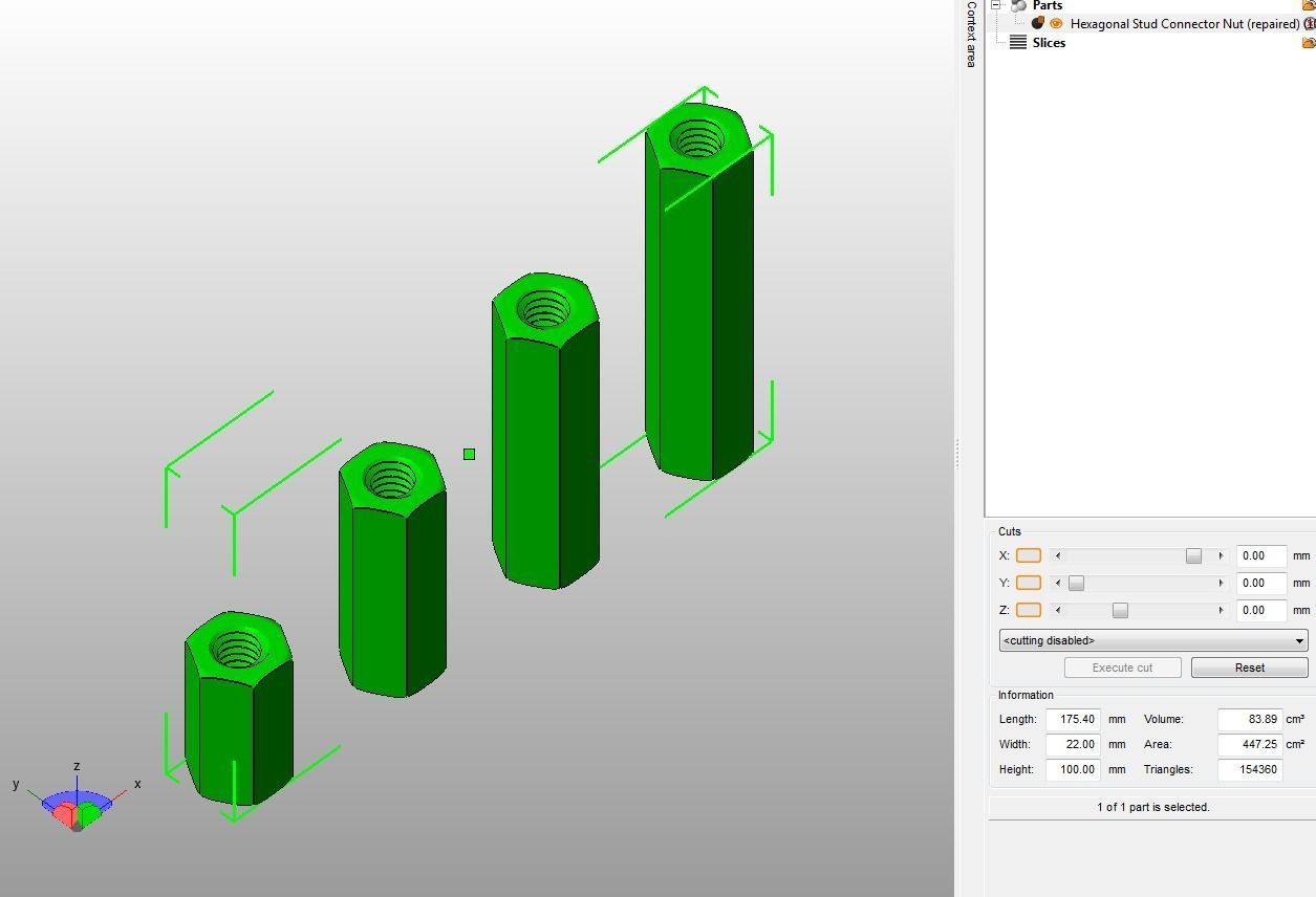 M14 Hexagonal Stud Connector 3D print model_12