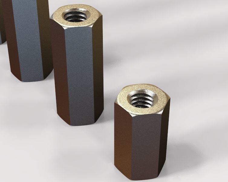 M14 Hexagonal Stud Connector 3D print model_29