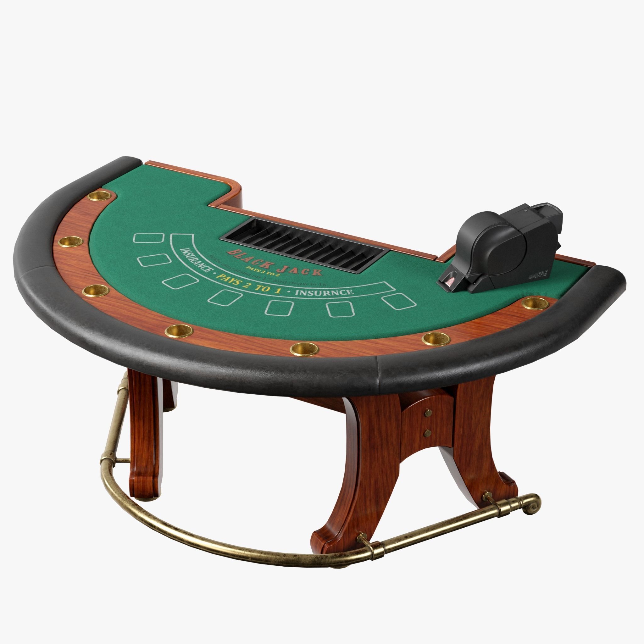 Blackjack Table 3D Low-poly 3D model_2