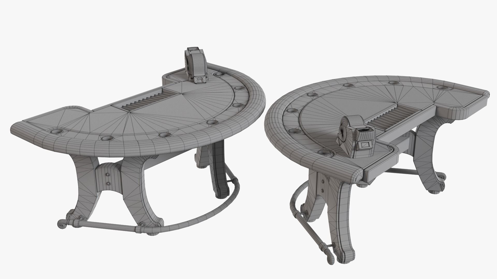 Blackjack Table 3D Low-poly 3D model_16