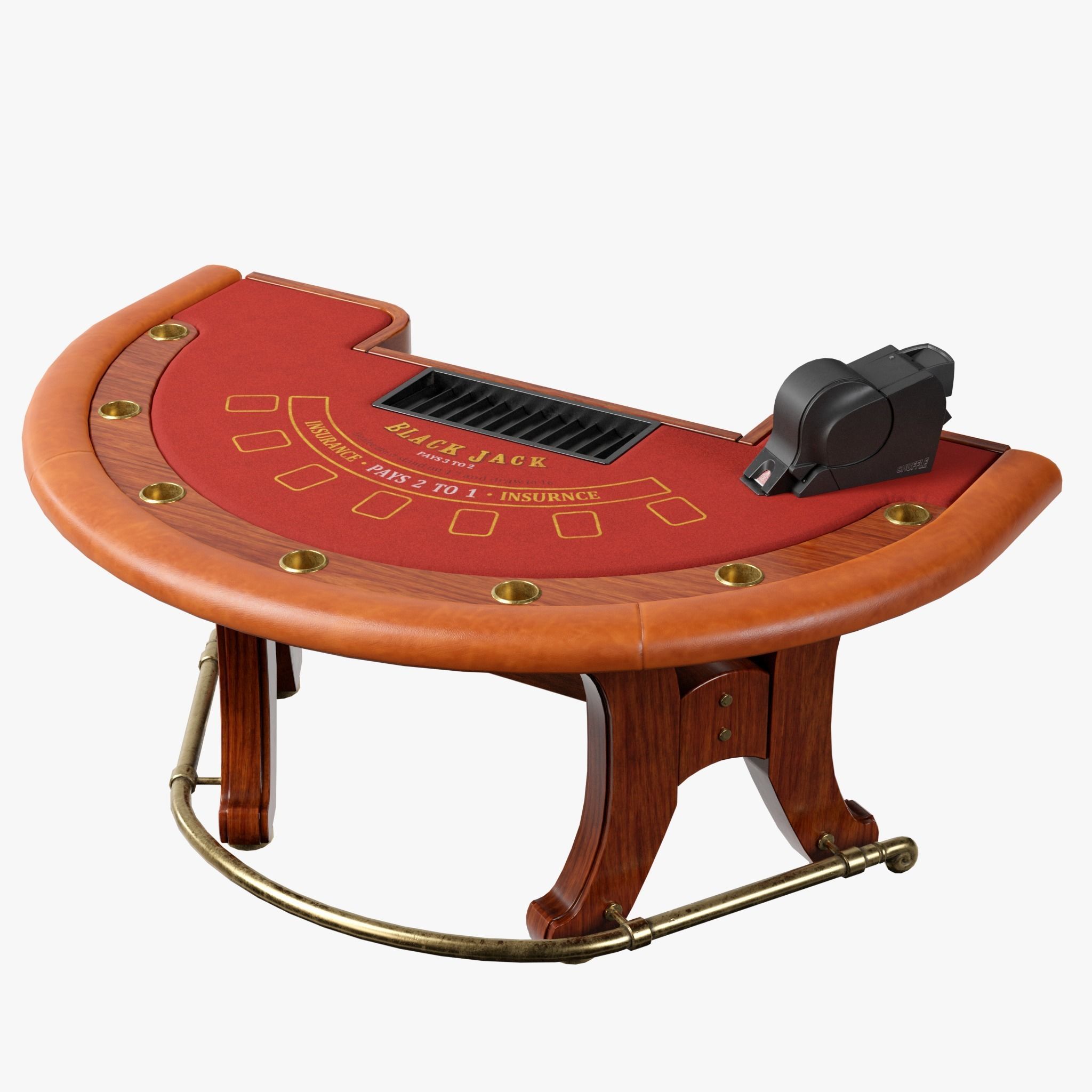 Blackjack Table 3D Low-poly 3D model_1