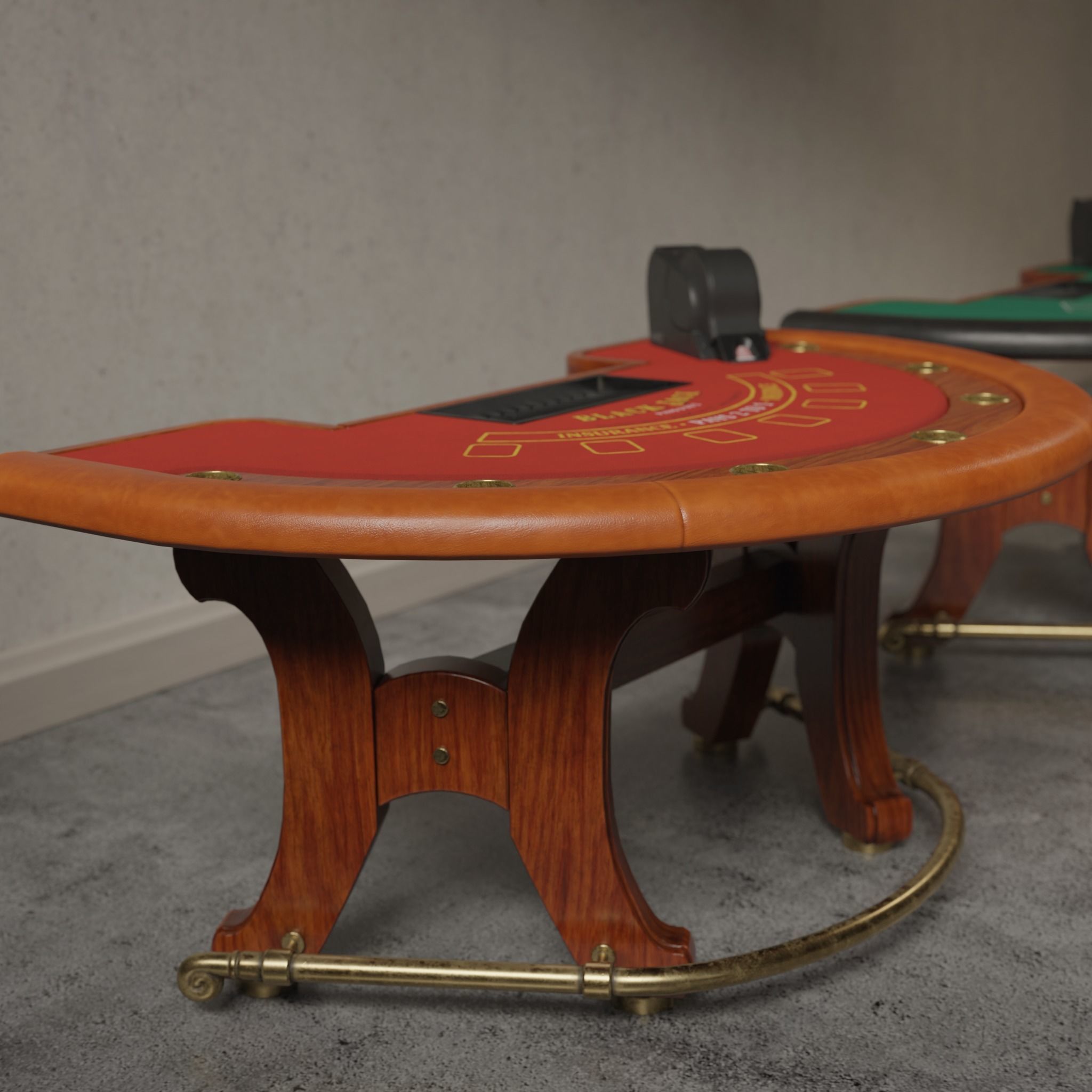 Blackjack Table 3D Low-poly 3D model_11