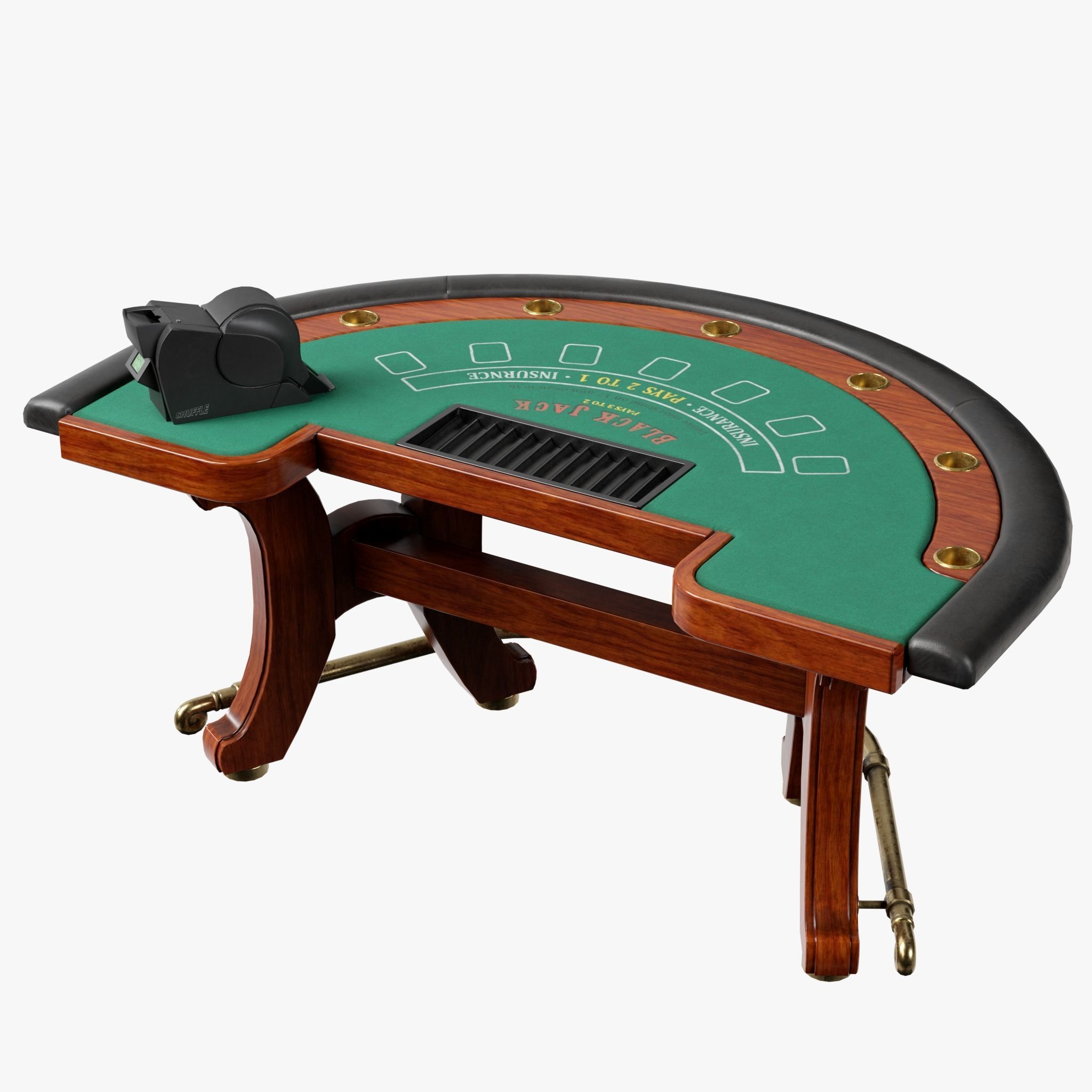 Blackjack Table 3D Low-poly 3D model_4