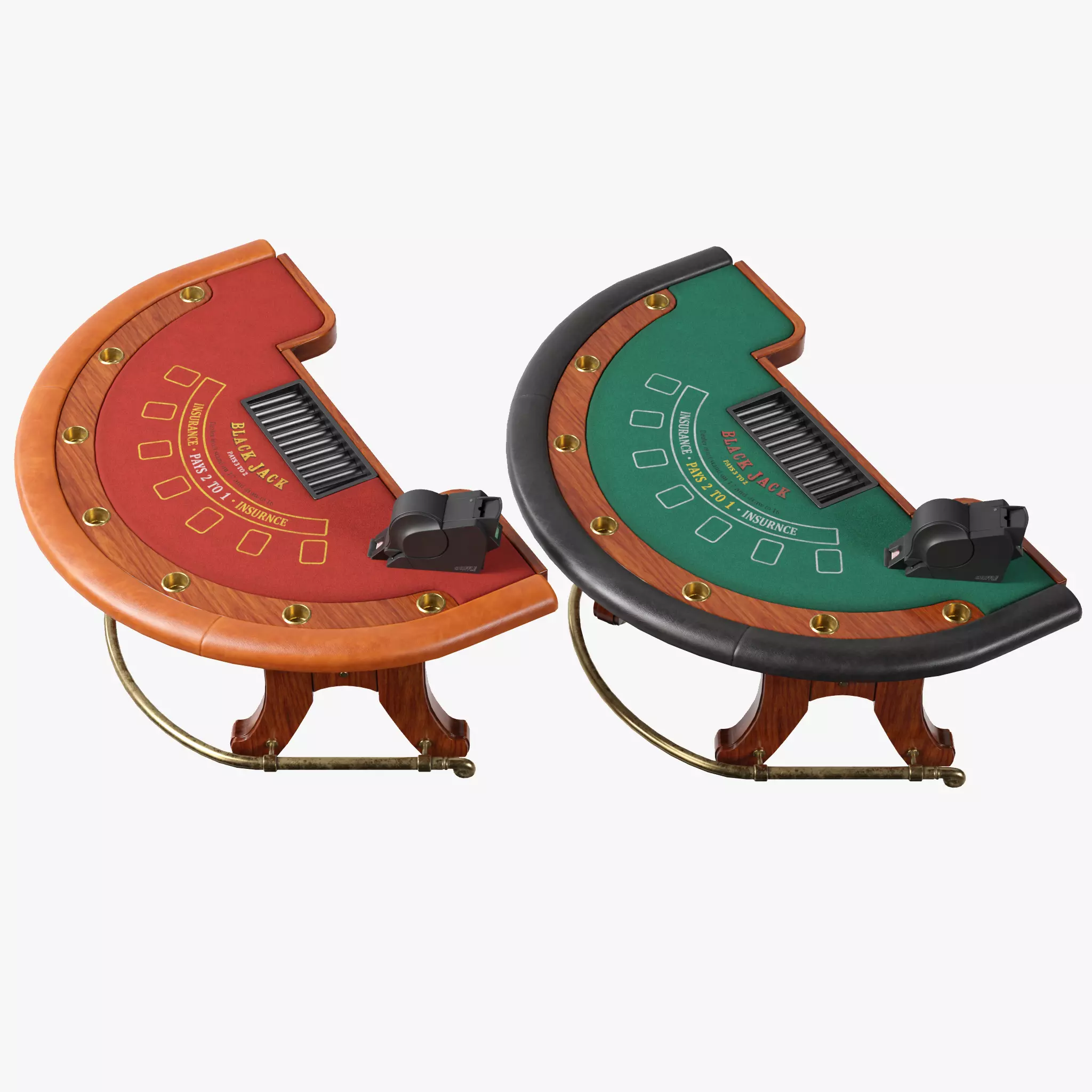 Blackjack Table 3D Low-poly 3D model_0